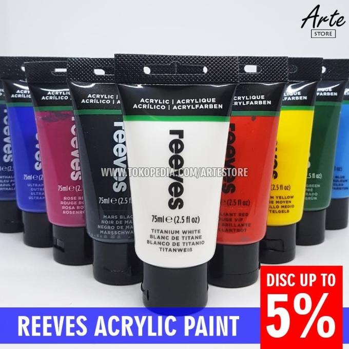 

TERMURAH Cat Acrylic Reeves 75ml (Semua Warna)/CAT AKRILIK SET/CAT AKRILIK SET 24 WARNA/CAT AKRILIK PASTEL/CAT AIR/CAT AIR LUKIS SET/CAT AIR GIOTTO/KUAS LUKIS 1 SET/KUAS LUKIS KECIL/KUAS LUKIS LENGKAP/KANVAS LUKIS/KANVAS LUKIS SKETSA/KANVAS LUKIS