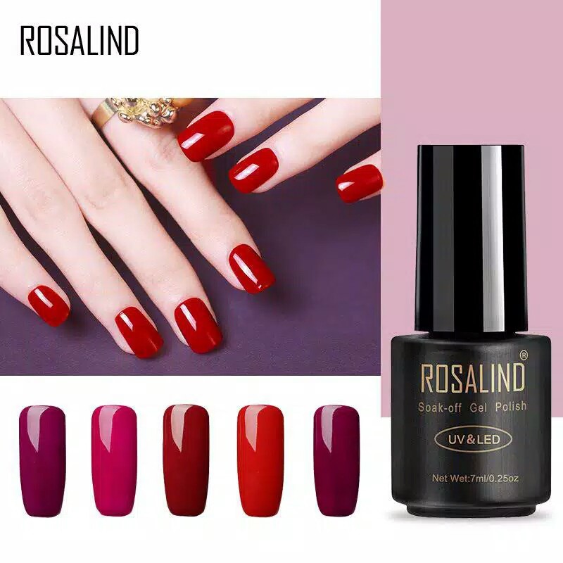 Rosalind RED COLOR SERIES Gel Nail Polish UV LED / Kutek / Cat Kuku Bagus Murah