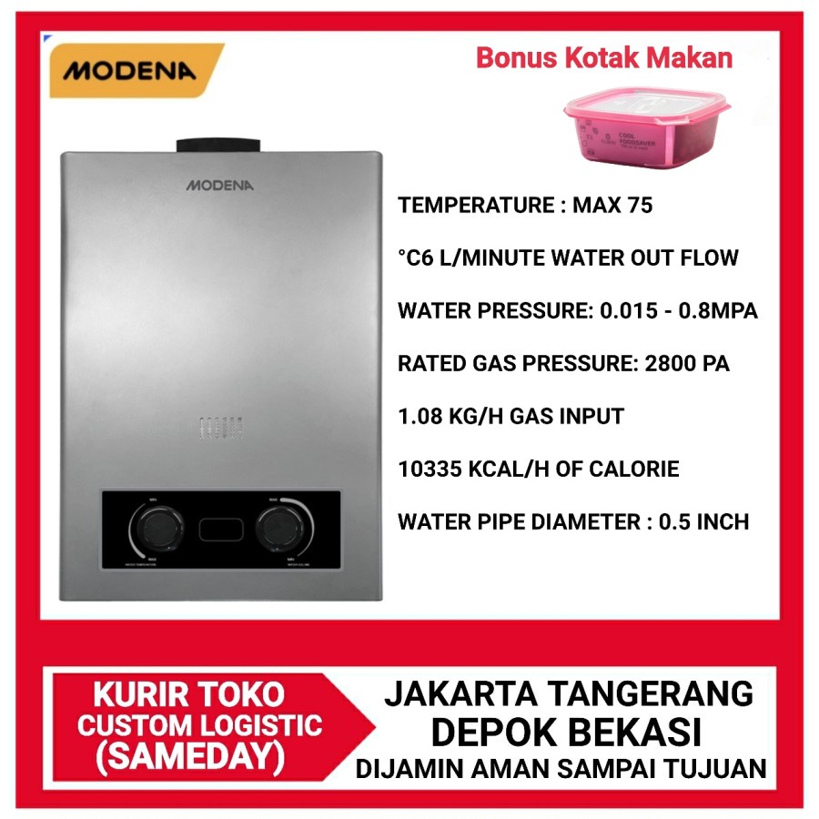 modena gas water heater 6 liter rapido gi 0632v