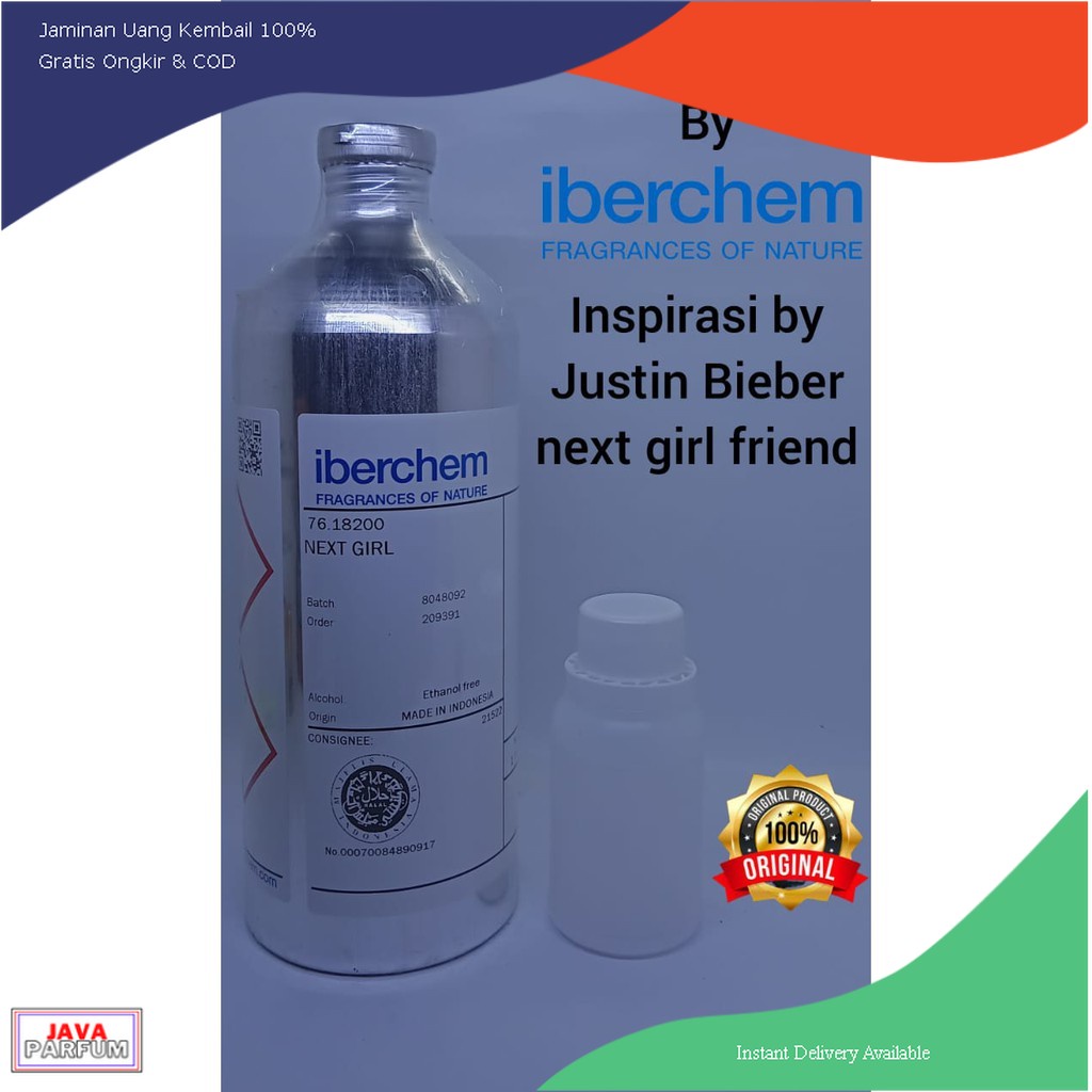 NEXT GIRL BIBT PARFUM MURNI KEMASAN 100ML, BY IBERCHEM, ispirasi by justin bieber next girl