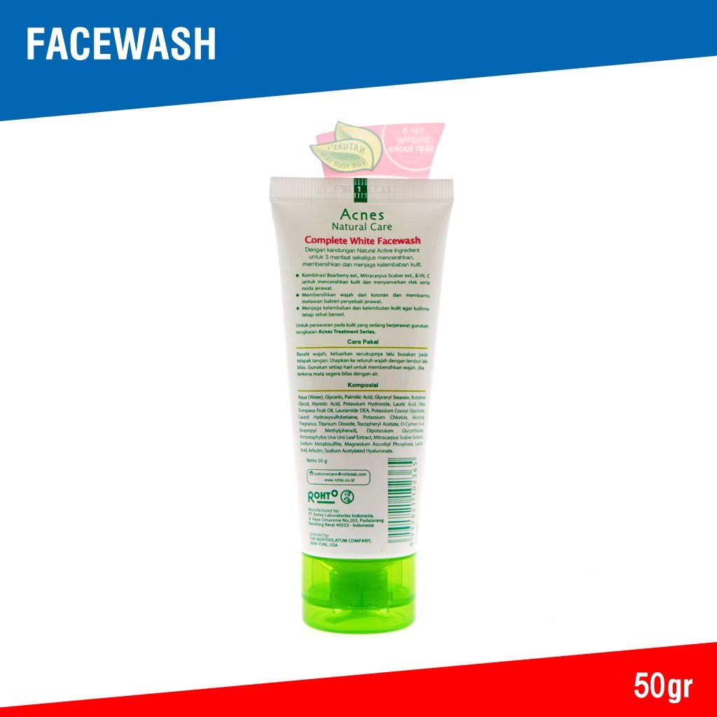 Acnes Complete White Face Wash 50gr