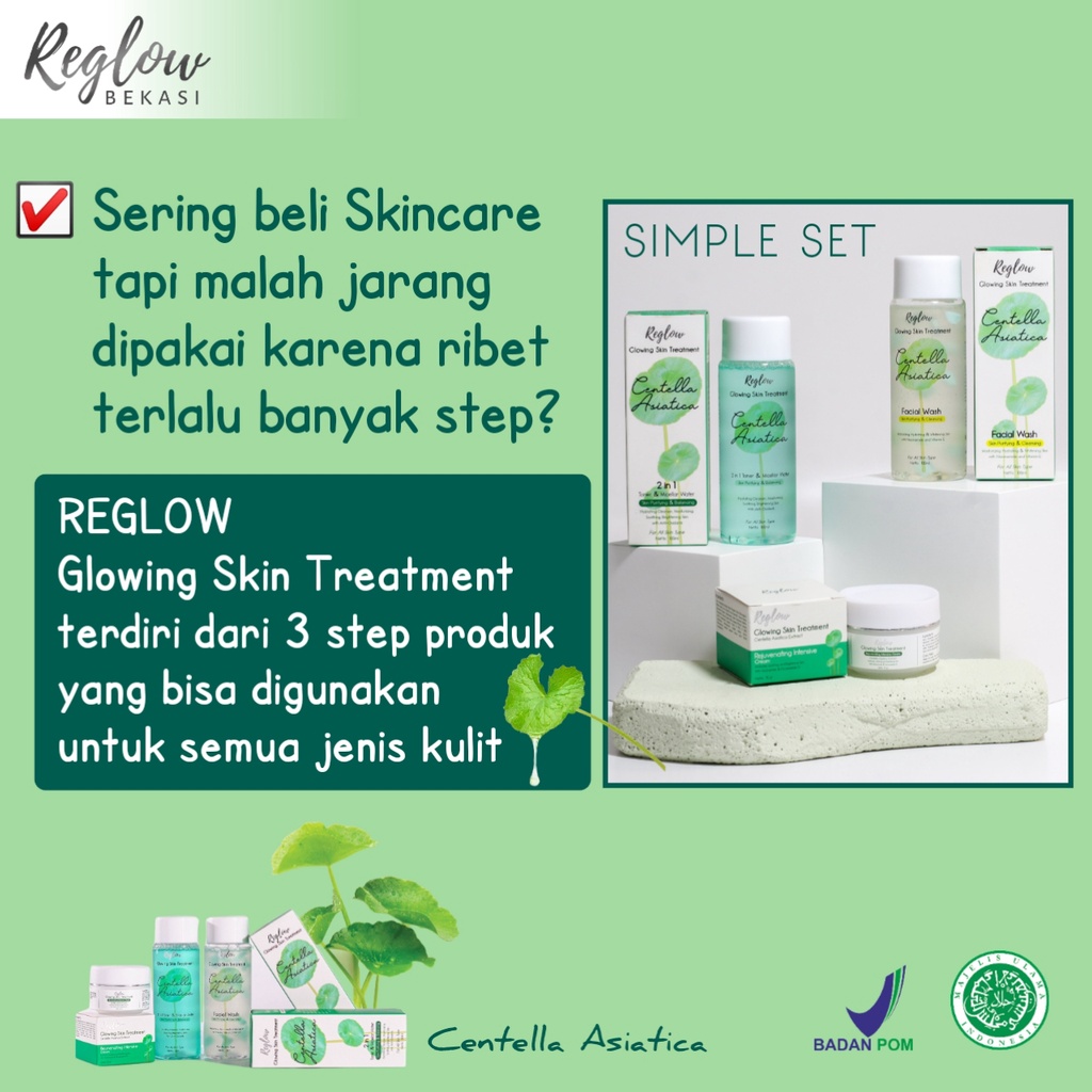 REGLOW PAKET SKINCARE BPOM GLOWING SKIN TREATMENT PAKET WAJAH GLOWING FACIAL WASH / TONER / CREAM-3