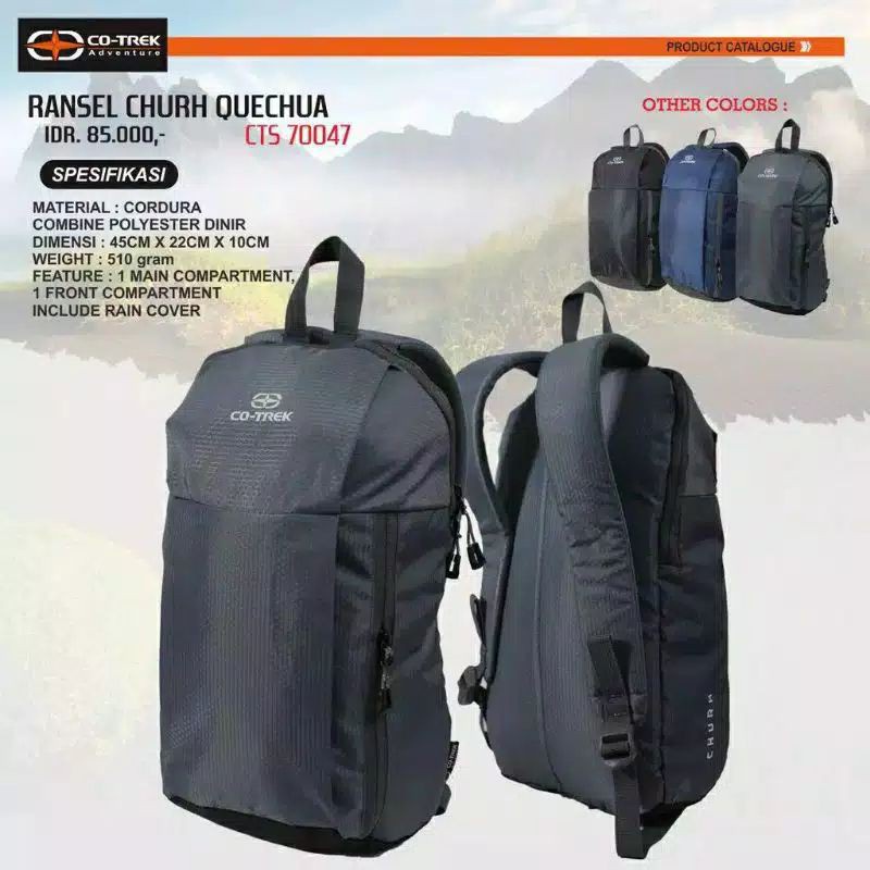 Ransel Daypack Cotrek Church 10 L Tas Simple Original Co-trek Adventure