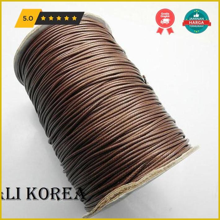

Kerajinan Tangan Korean Waxed Cotton Tali Korea Katun 1Mm 1 Roll - Cokelat Paling Murah