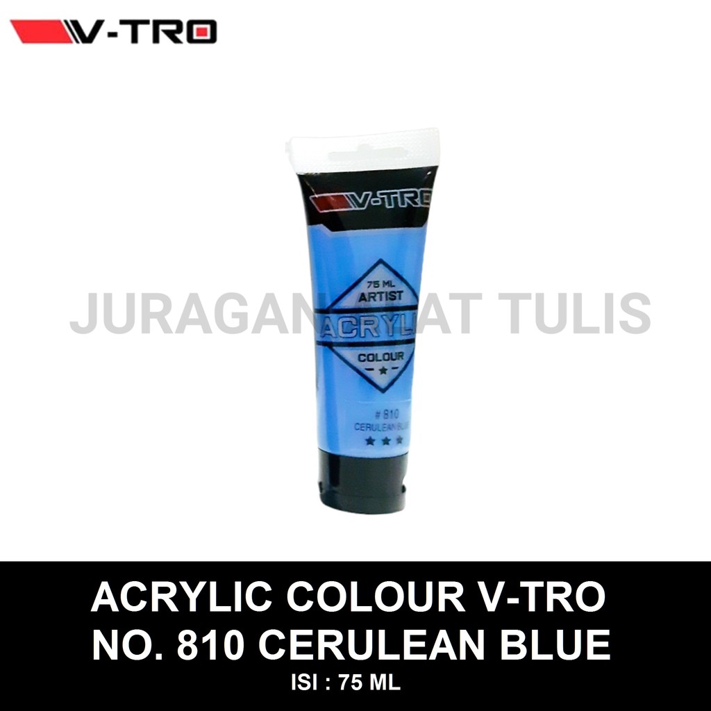 

CAT AKRILIK / ACRYLIC COLOUR 75 ML V-TRO NO. 809 CERULEAN BLUE