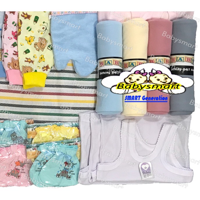 BABYSMART - Paket Hemat Perlengkapan Pakaian/Baju Bayi Baru Lahir (New Born) SANTPOLO Premium