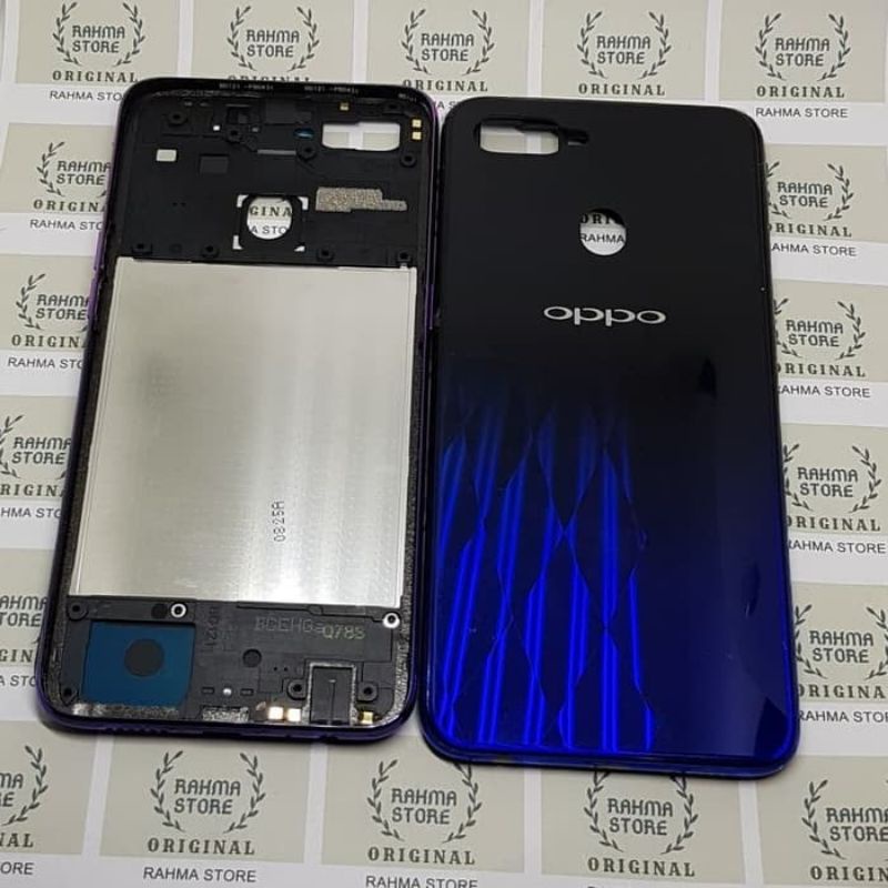 Kesing Casing Housing Fullset Tulang Tengah Bezzel Bazzel Backdoor Oppo F9 Original