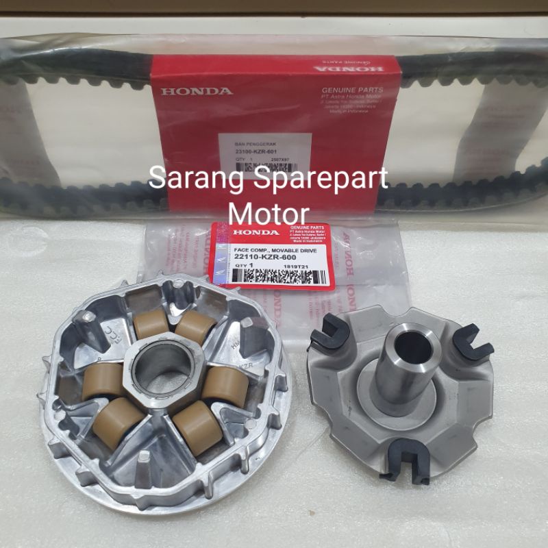 Paket Van Belt + Rumah Roller Assy Set Vario 125 Old KZR