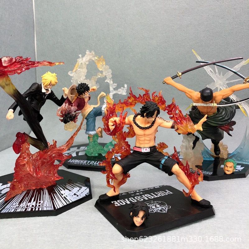 Figure One Piece Fzo KWS FZO Zoro FZO Luffy FZO Ace FZO Sanji Battle Effect New Figure Luffy Figure 