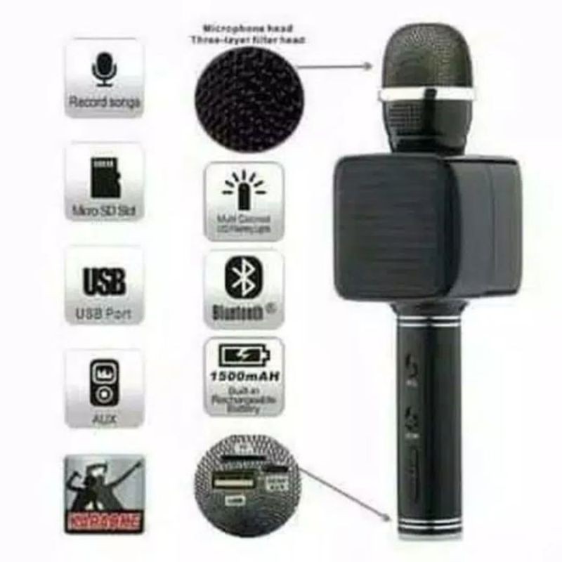 MIC KARAOKE YS- 68 BLUETOOTH SPEAKERS WIRELESS PORTABLE
