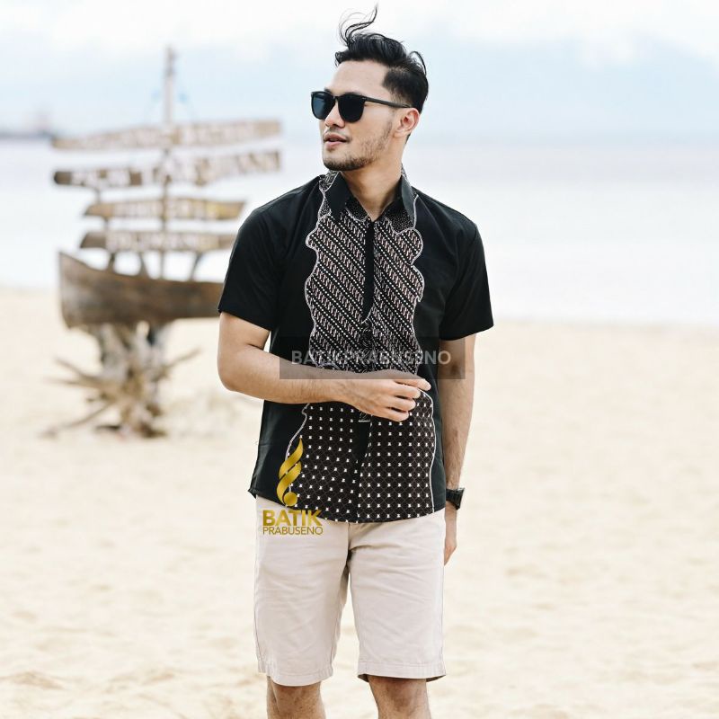 Dewa Sauna Kemeja Batik Pria Slimfit Lengan Pendek Katun Printing Premium Modern Elegan Jumbo Big Si