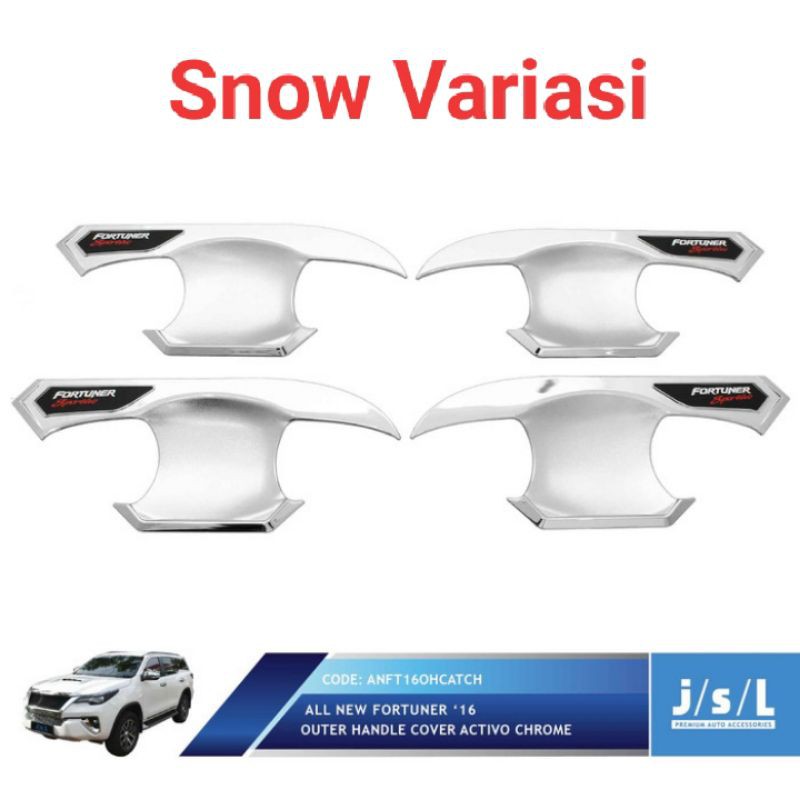 New Fortuner 2016 mangkok pintu outer handle cover Activo chrome JSL