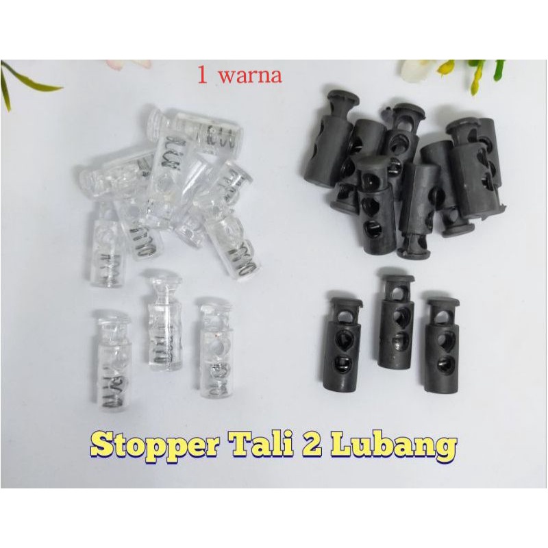 10 pcs Stopper tali 2 lubang