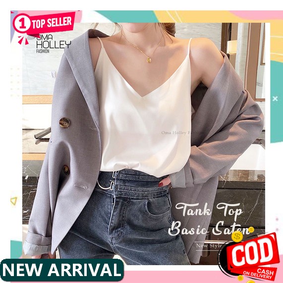 ❤️ Fhs ❤️ Pakaian Dalam Tenktop Tangtop Tangtop Tentop Tanktop Slayer Vest Singlet Tali Kecil Wanita