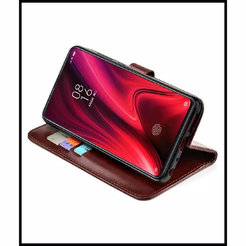 SAMSUNG A20S / A21S LEATHER CASE KULIT DOMPET MAGNET ORIGINAL SOFT CASING