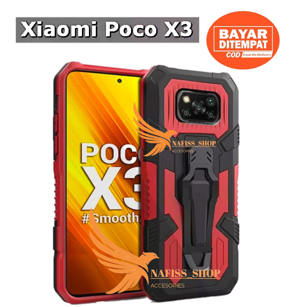 Case Robot Xiaomi POCO X3 PRO X3 NFC New Hard Case Belt Clip Robot Transformer Soft Hybrid Leather