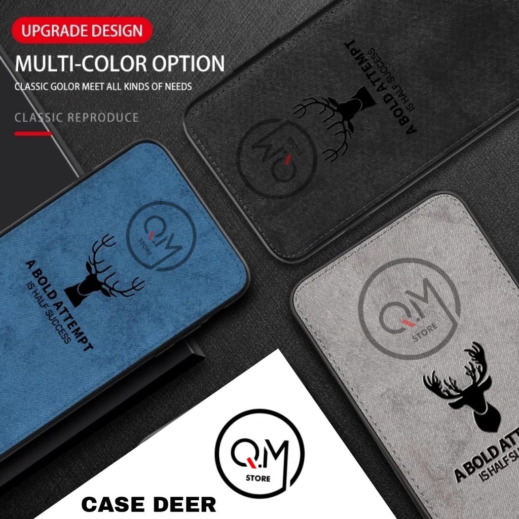 Case Xiaomi Redmi Note 7 Softcase Deer Pelindung Back Cover High Quality Bermotif Cloth Rusa Jens