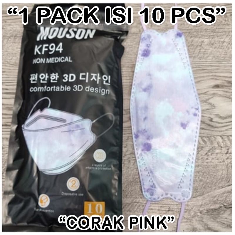 Baru Masker korea KF94 Earloop MEDIS Kemenkes isi 10pcs motif kualitas premium orginal facemask