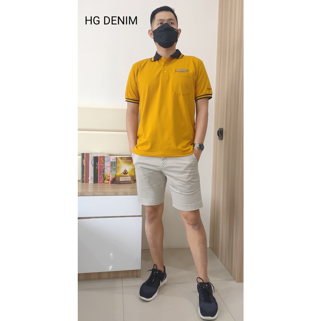 HG DENIM KRAH L COTTON COMBED PRIA KAOS POLO