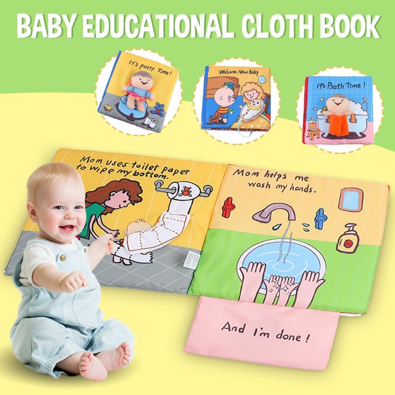 Buku Cerita Bahan Kain Mainan Edukasi Anak Cloth Soft Story Busy 3D Book Baby Aktifitas Sensory Skills Quiet Softbook Montessori Kado Ulang Tahun Anak Baby Gift