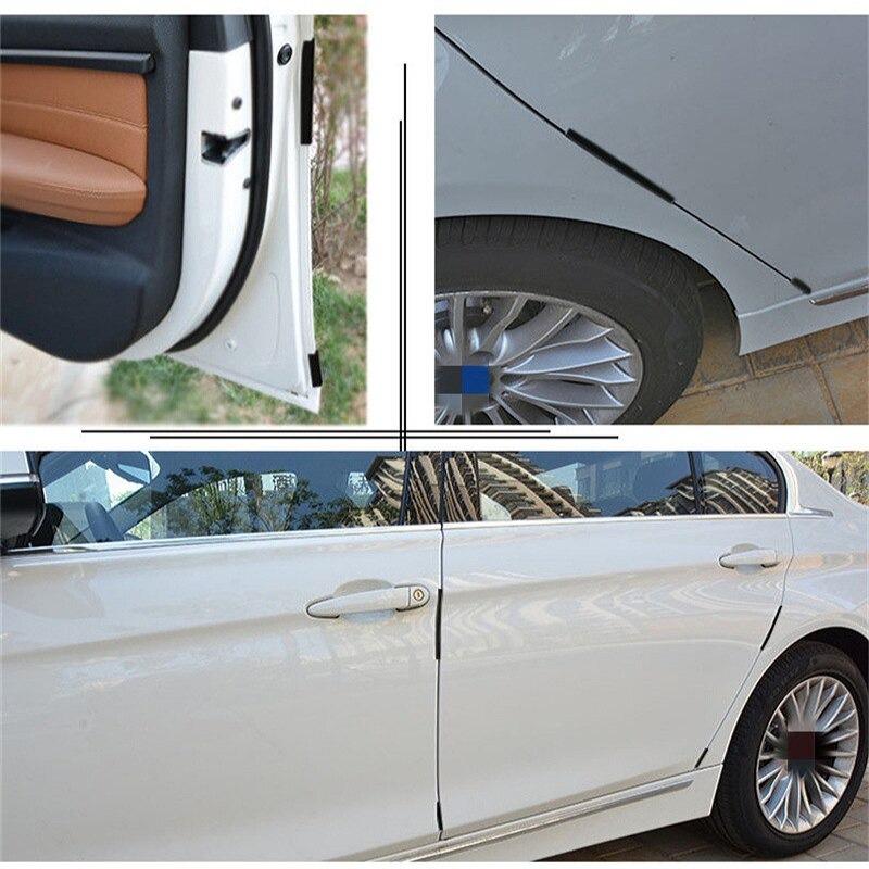 [BISA COD] Slim Door Guard Protector Pelindung Pintu Mobil Universal 8 pcs Selip Door Edge