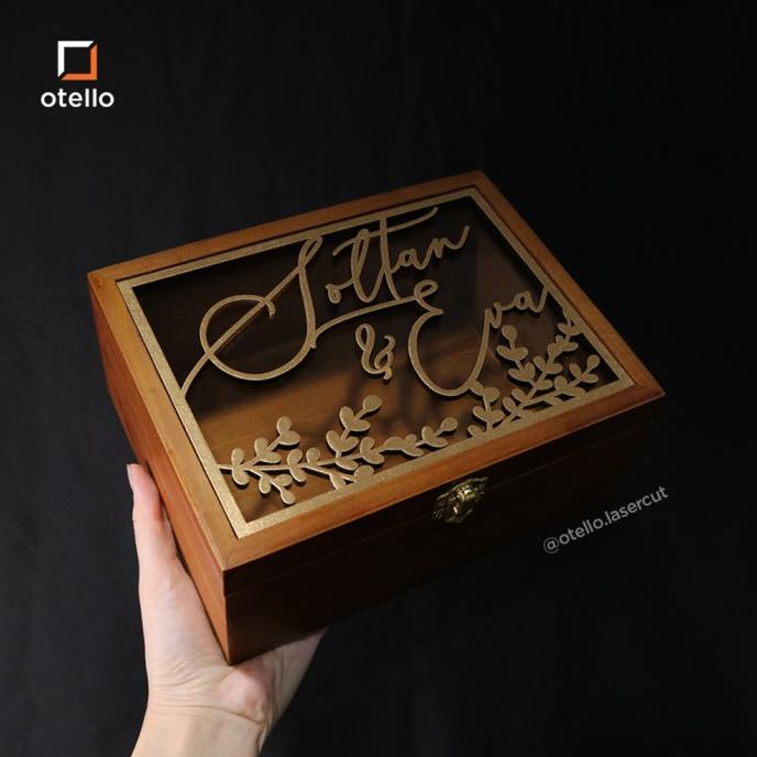 

[COD] Custom Woodlic Kotak Wedding Gift Box Kado Hadiah Couple Anniversary [COD]