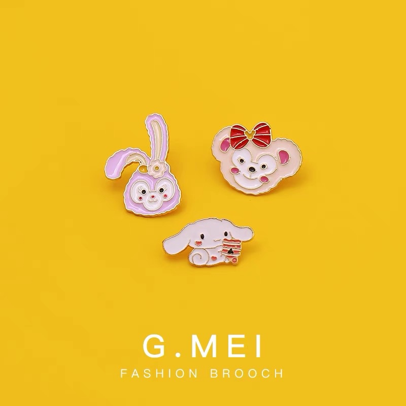 Kartun anime Clow m pom Purin melodi bros lucu alloy drop minyak lencana siswa beberapa aksesoris