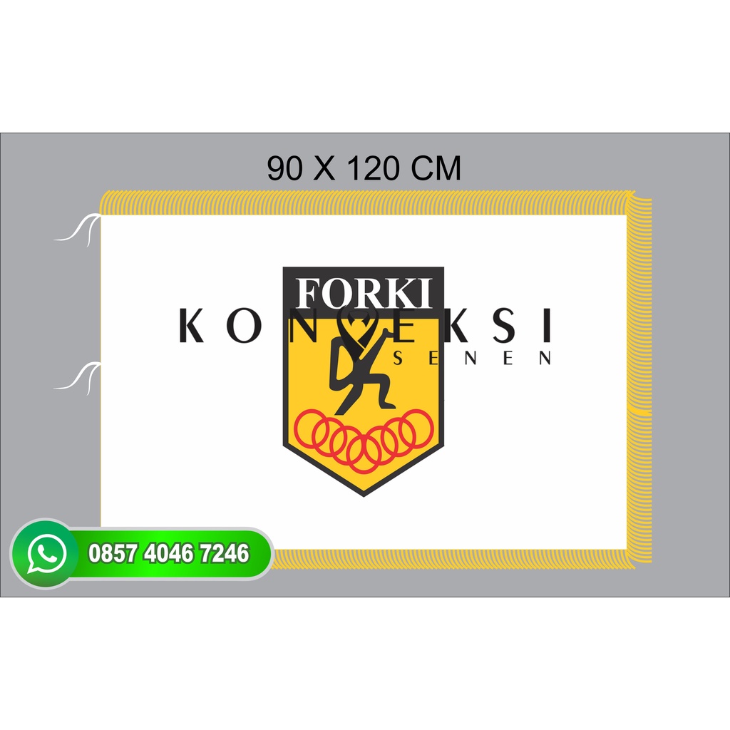 bendera pataka forki | custom tulisan logo