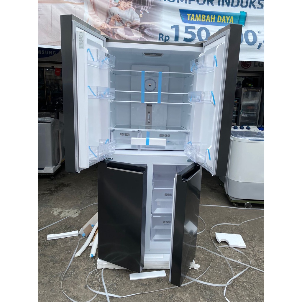 KULKAS SHARP 4 PINTU SJ-IF50PM-DS PLASMA CLUSTER INVERTER