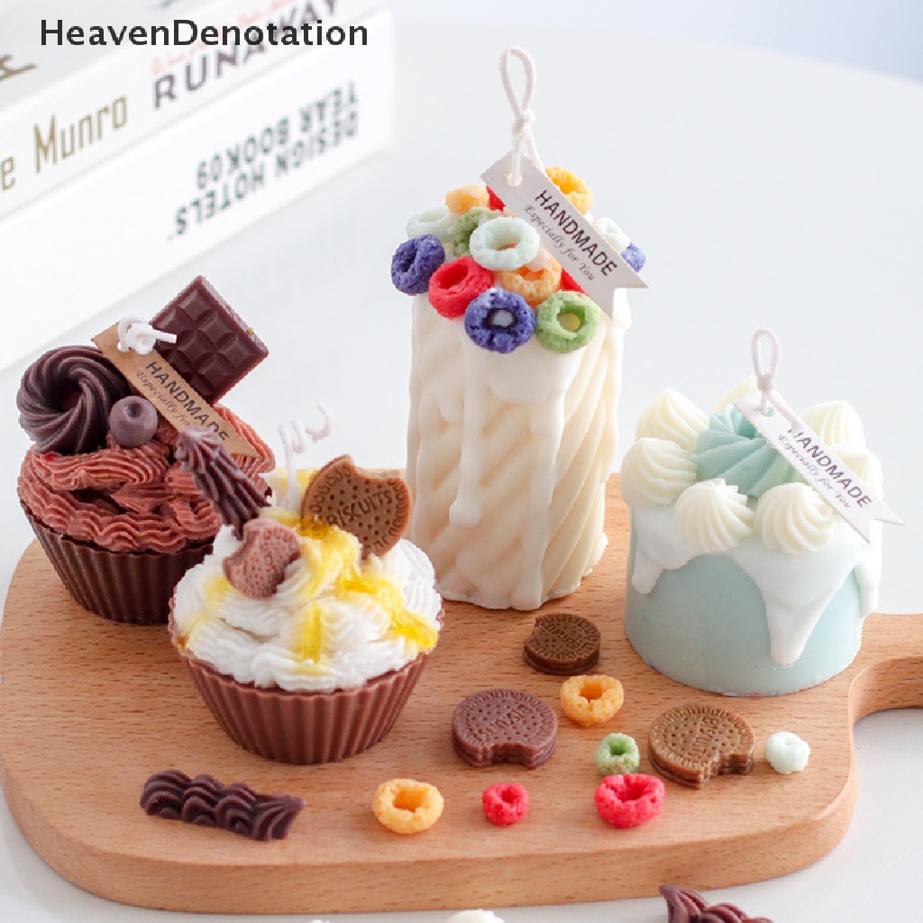 [HeavenDenotation] Diy Cream Glaze Cake Candle Mold Donut Circle Decoration Silicone Mold Cake