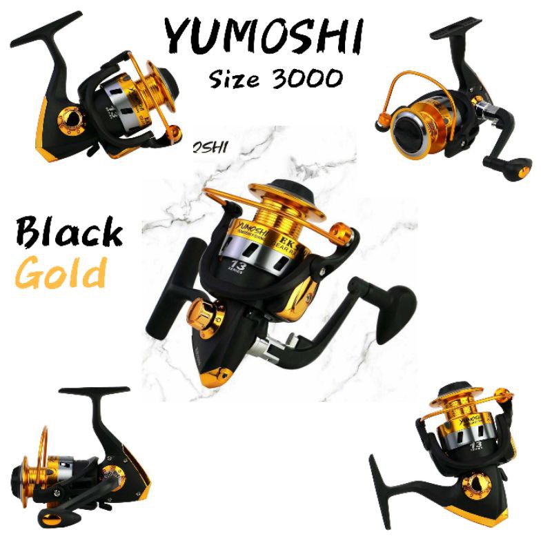 Reel Pancing Riil Pancing Yumoshi Size 3000 & Size 5000 Black Gold Series