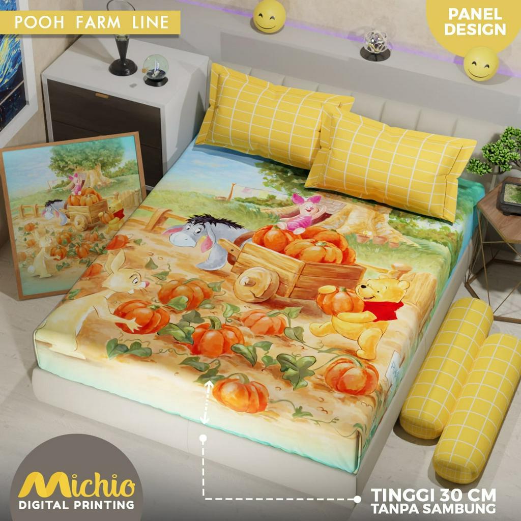 SPREI MICHIO POOH FARM, WIINIE THE POOH PANEL 180X200X30, 160X200X30, 120X200X30