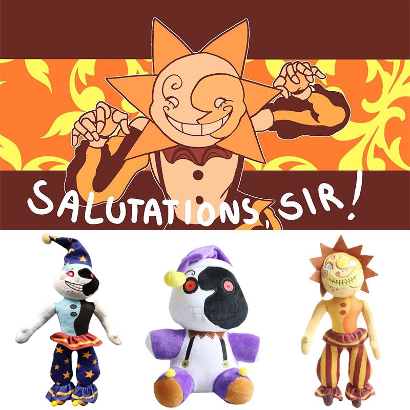 Mainan Boneka Plush FNAF Sundrop Moondrop Daycare Attendant Stuffie Five Nights At Freddy 's Untuk Hadiah