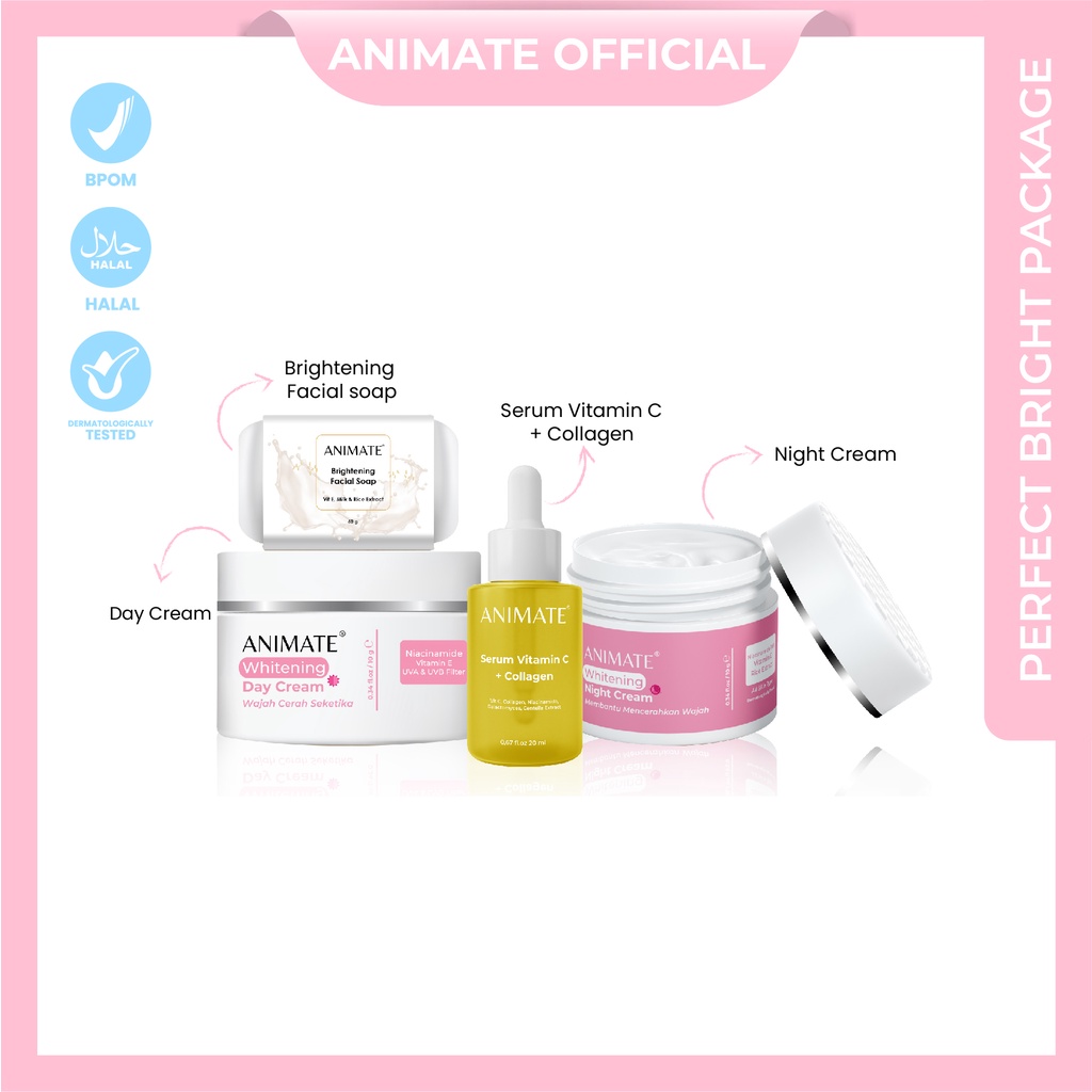 Animate Perfect Bright ( 3in1 + Vit C ) Package