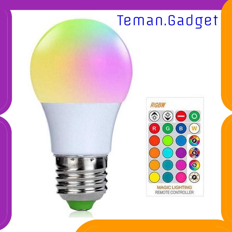 TG-DG071 BONDA LAMPU BOHLAM RGB DENGAN REMOTE CONTROL E27 3W - B2