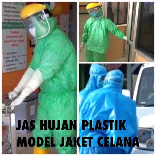 JAS HUJAN PLASTIK / JAS HUJAN SEKALI PAKAI / ALTERNATIF PELINDUNG DIRI JAS HUJAN APD