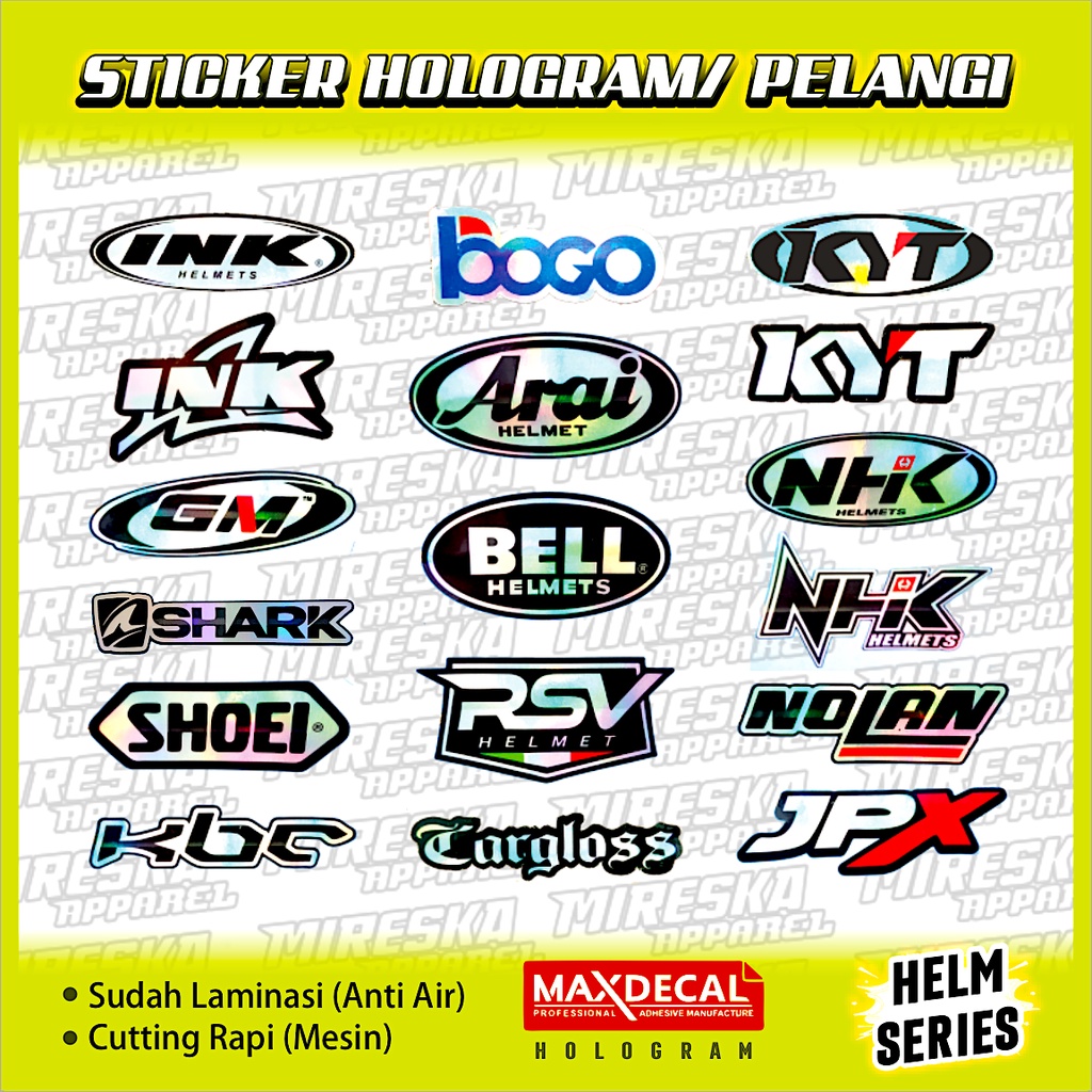 Jual Terbaru Stiker Viral Hologram Terlaris Helmet Helm Series