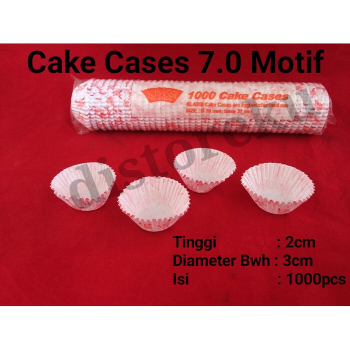 1000pcs cake cases paper cup kertas cetakan kue kering 7.0 warna klassi