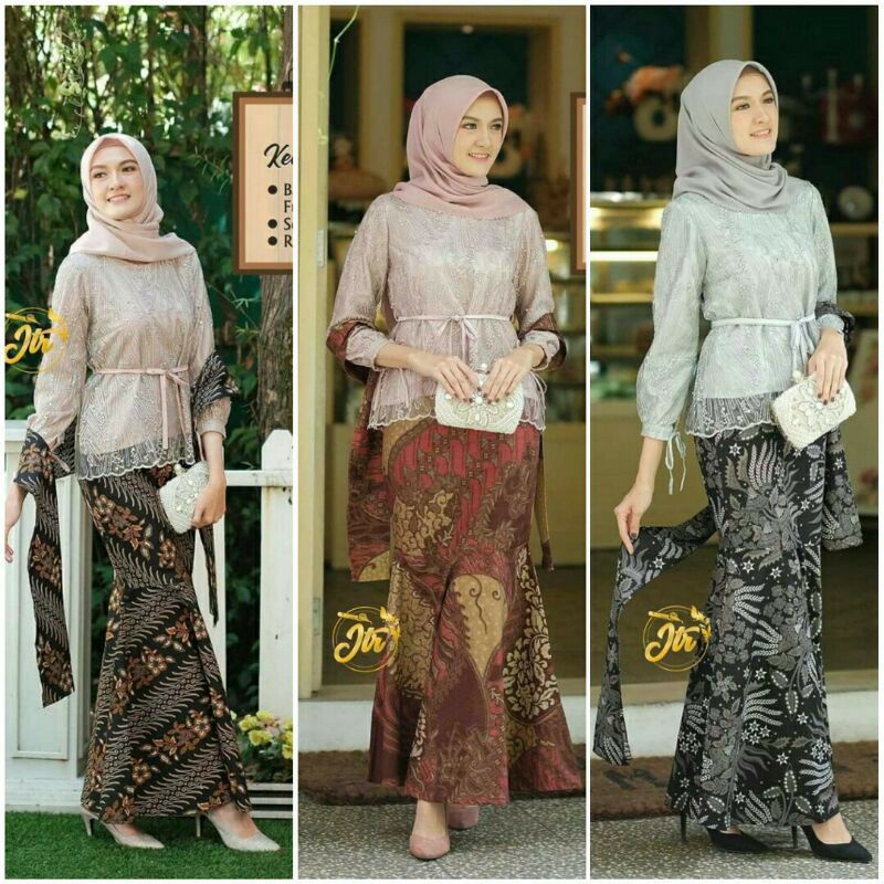 TERLARIS HQ KEBAYA SELENDANG BATIK - BAJU WISUDA - TUNANGAN COUPLE KEBAYA BROKAT GRADUATION ENGAGEME