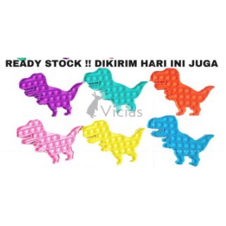 Mainan Fidget Pop It Toys Anak TERMURAH UNICORN AMONG US CRAB LOBSTER-DINO plos Random