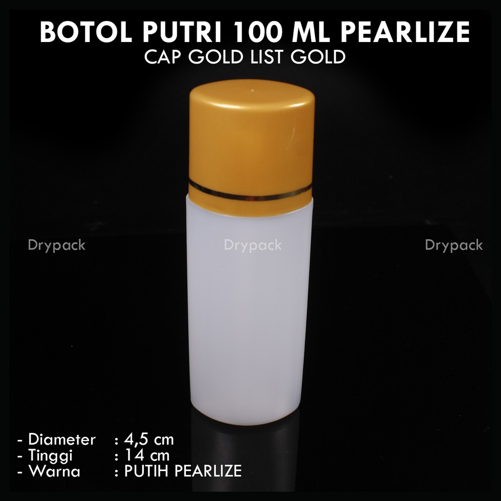 Botol Putri 100 ml / Botol Putri 100 ml Emas natural list gold