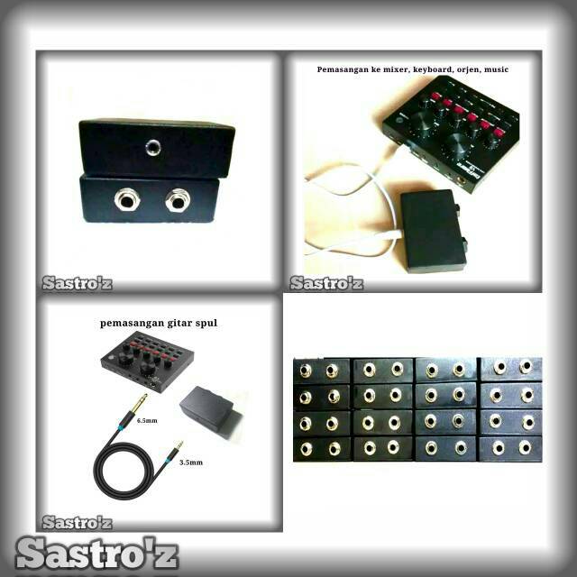 Converter 3.5mm to 6.5mm soundcard V8