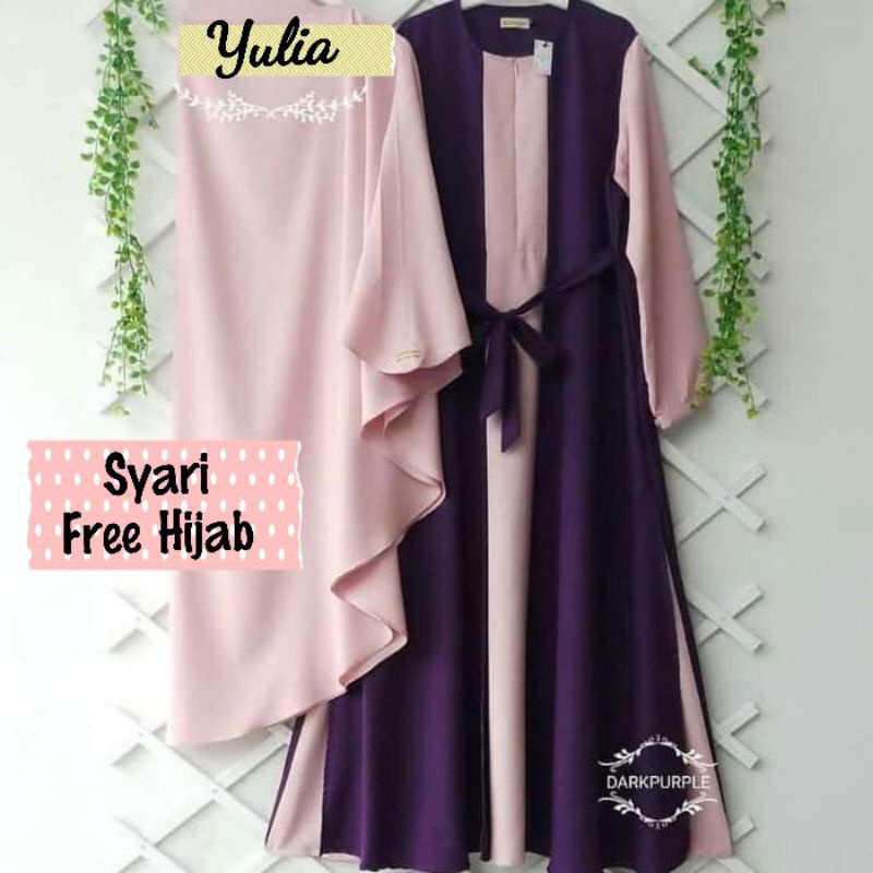 Baju Gamis Dress Wanita Syari Busui Muslim Kondangan Nikahan Seragaman Hijab Kerudung Renda Bawah Ta