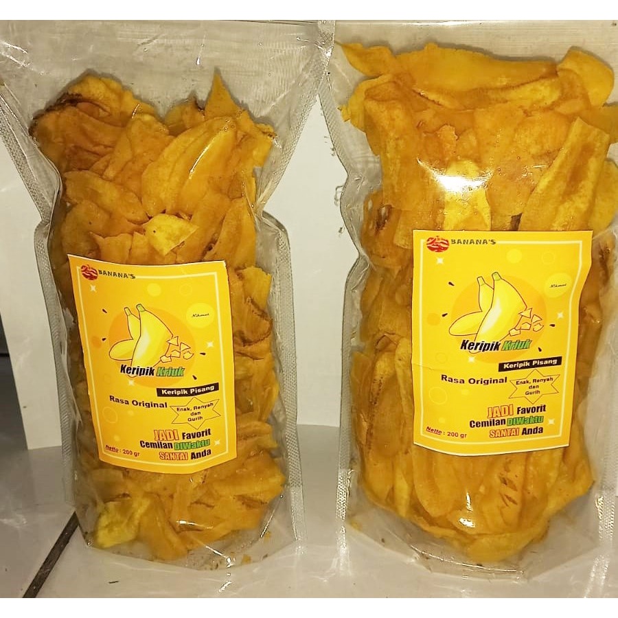 

200 gr Keripik Pisang Kepok rasa asin_Cemilan di Waktu Santai Anda