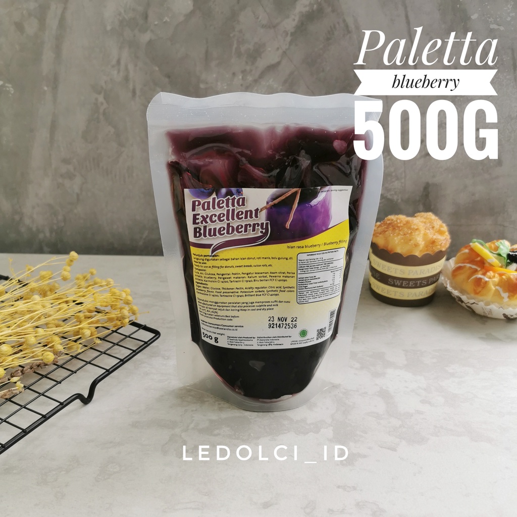 

PALETTA SELAI BLUEBERRY TOPPING FILLING BLUEBERRY 500 GRAM