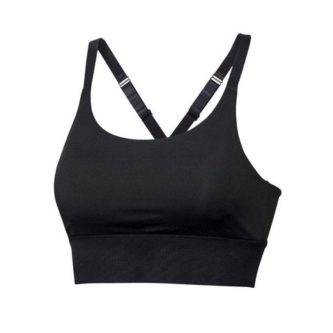 Diskon Sports Bra Crivit High Impact Big Rib Racerback Black