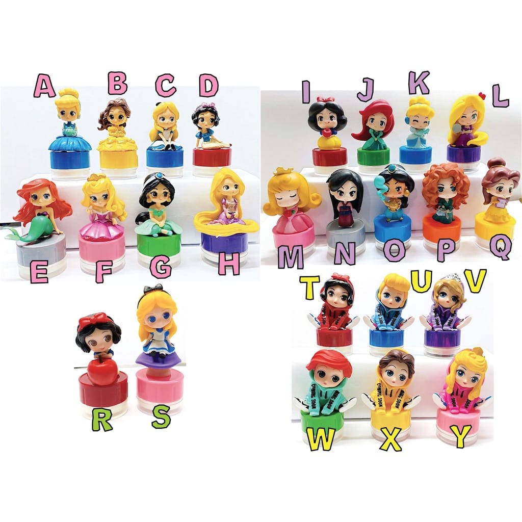 

Custom Stamp / stempel nama anak karakter Princess