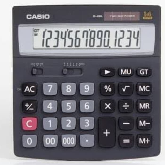 

terbaru CASIO D40L KALKULATOR DESKTOP MEJA CALCUPATOR D40 GkS45