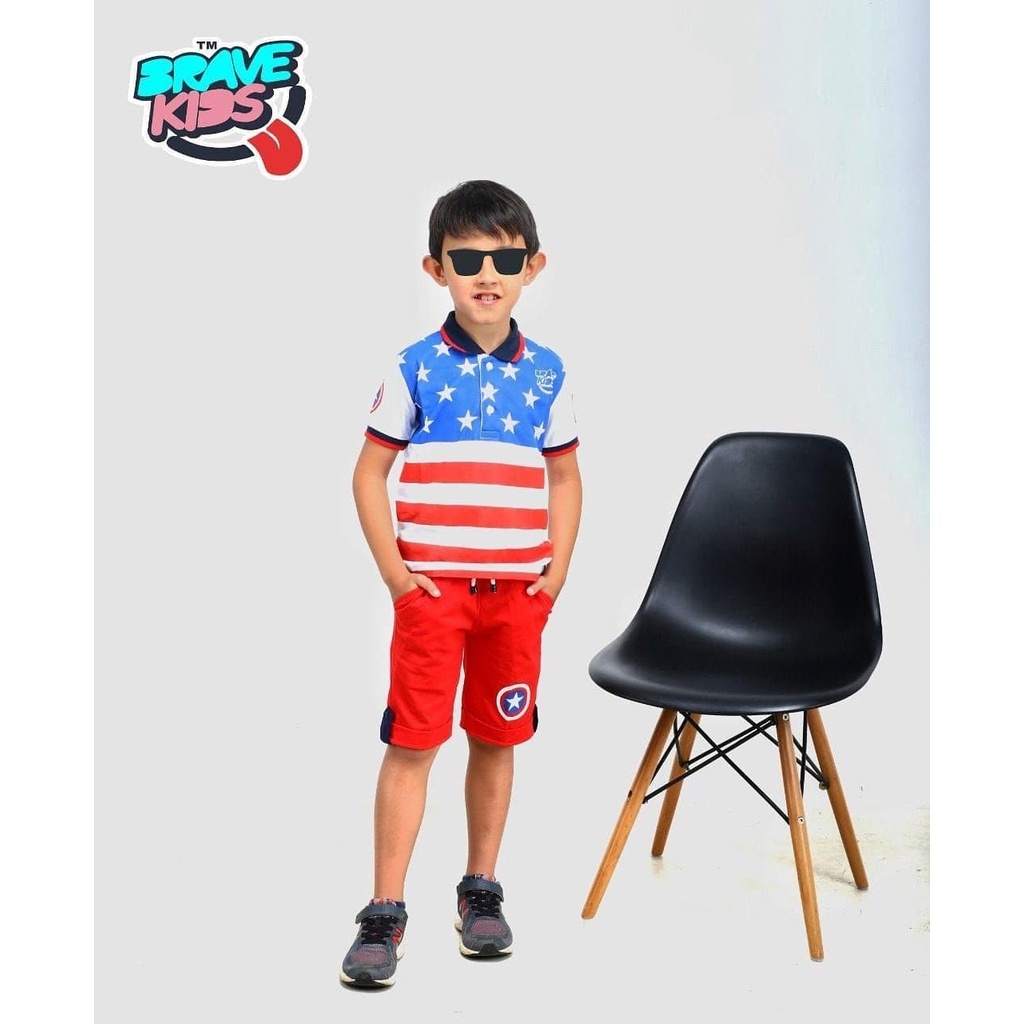 SETELAN ANAK UNISEX T-SHIRT HERO USIA 2-10 TAHUN