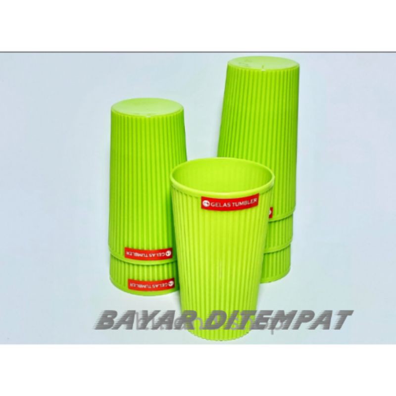 promo gelas plastik bambu 1 lusin termurah terlaris